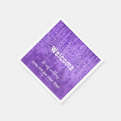 Lilac Lupines Wedding Welcome Serviette (Ecke)