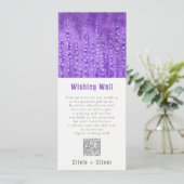 Lilac Lupines Wedding Wishing Well QR Code Einladung (Stehend Vorderseite)