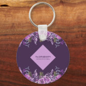 Lilac Lush: Foliage & Blooms vereint Schlüsselanhänger (Rückseite)