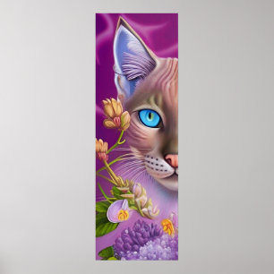 Lilac Lynx Point Siamese cat lila Poster