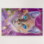 Lilac Lynx Point Siamese cat lila Puzzle (Horizontal)