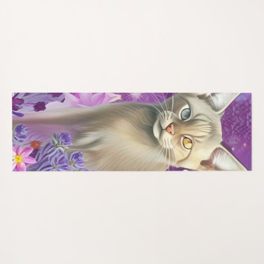 Lilac Lynx Point Siamese cat lila Yogamatte (Rückseite (Horizontal))