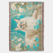 Lilac Lynx Point Siamese Portrait Art Decke (Vorderseite Vertikal)