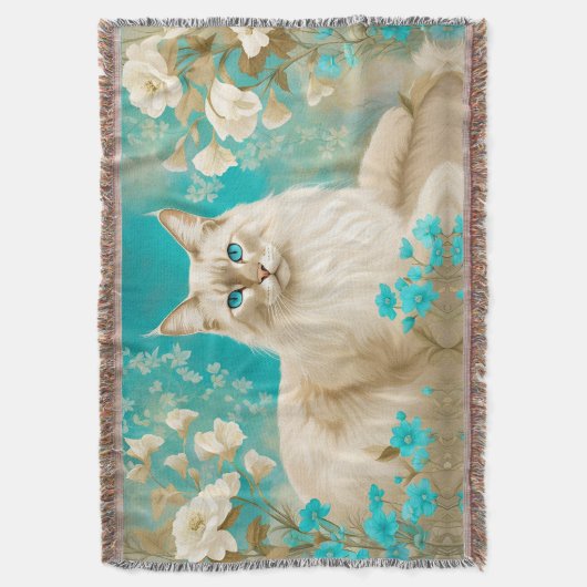 Lilac Lynx Point Siamese Portrait Art Decke (Vorderseite Vertikal)