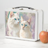 Lilac Lynx Point Siamese Portrait Art Metall Brotdose (Beispiel)