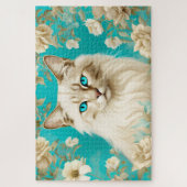 Lilac Lynx Point Siamese Portrait Art Puzzle (Vertikal)