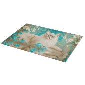 Lilac Lynx Point Siamese Portrait Art Schneidebrett (Ecke)