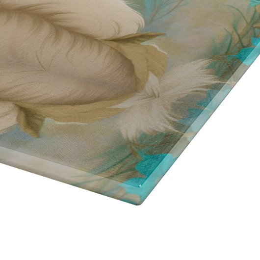 Lilac Lynx Point Siamese Portrait Art Schneidebrett (Ecke)