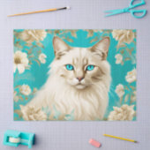 Lilac Lynx Point Siamese Portrait Art Seidenpapier (Basteln)