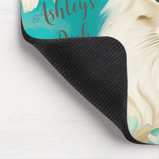 Lilac Lynx Point Siamese Portrait personalisiert Mousepad (Ecke)