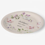 Lilac Magnolia Round Paper Teller individuell anpa (Schrägansicht)