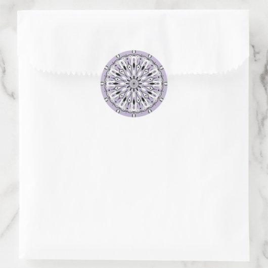 Lilac Mandala (Design 2) Stickers (Tasche)