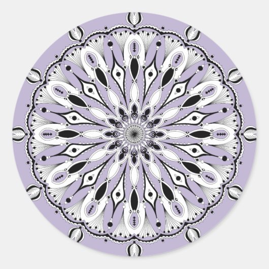 Lilac Mandala (Design 2) Stickers (Vorderseite)