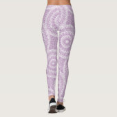 Lilac Mandala Geometric Pattern Leggings (Rückseite)