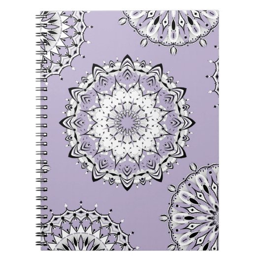 Lilac Mandalases 3 SpiralNotebook Notizblock (Vorderseite)