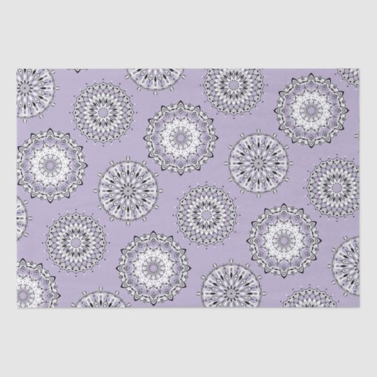 Lilac Mandalases Tissue Paper Seidenpapier (Vorderseite)