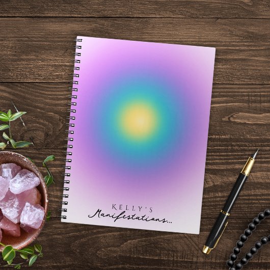 Lilac Manifestation Journal Positive Energy Glow Notizblock