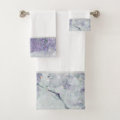 LILAC MARBLE SILVER 2 BADEZIMMER TOWEL SET (Insitu)
