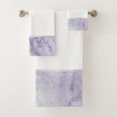 LILAC MARBLE SILVER BADEZIMMER TOWEL SET (Insitu)