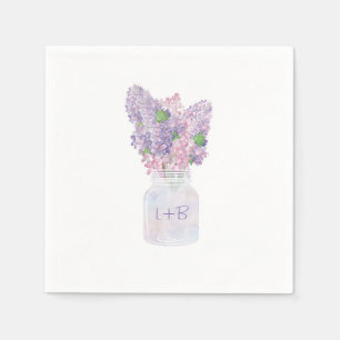 Lilac Mason Jar Elegant und Rustikale Hochzeit Serviette