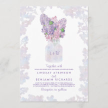 Lilac Mason Jar | Floral Watercolor Rustikale Hoch