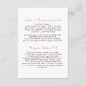 Lilac Mason Jars Brautparty Enclosure Card Begleitkarte (Rückseite)