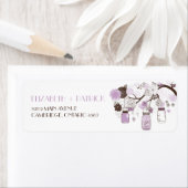 Lilac Mason Jars Floral Wedding Address Label (Insitu)