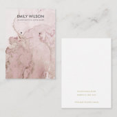 LILAC MAUVE PINK AGATE MARBLE EARRING DISPLAY CARD VISITENKARTE (Vorne/Hinten)