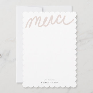 Lilac "Merci" Stationery Mitteilungskarte