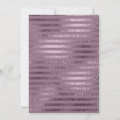 Lilac Metallic Foil Achtzehnte Geburtstagsparty Einladung (Rückseite)