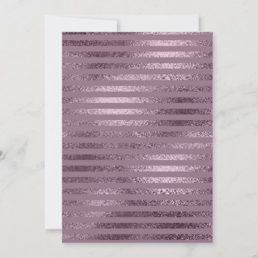 Lilac Metallic Foil Moderner Junggeselinnen-Abschi Einladung (Rückseite)