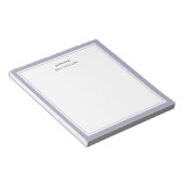 Lilac Minimalistisch Monogram Teacher Gift Notizblock (angewinkelt)