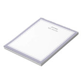 Lilac Minimalistisch Monogram Teacher Gift Notizblock (Rotiert)