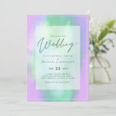 Lilac Mint Dreams Modernes Budget Hochzeit (Stehend Vorderseite)