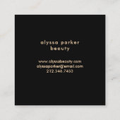 Lilac mit Imitaten Gold Look Punkte Quadratische Visitenkarte (Rückseite)