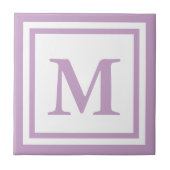 Lilac Mit Monogramm Fliese (Vorderseite)