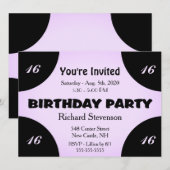 Lilac Modern Birthday Einladung (Vorne/Hinten)