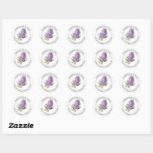 Lilac Modern Label Runder Aufkleber (Blatt)