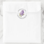 Lilac Modern Label Runder Aufkleber (Tasche)