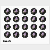 Lilac Modern Label Runder Aufkleber (Blatt)
