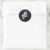 Lilac Modern Label Runder Aufkleber (Tasche)