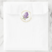 Lilac Modern Label Runder Aufkleber (Tasche)