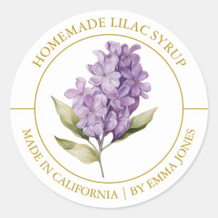 Lilac Modern Label Runder Aufkleber
