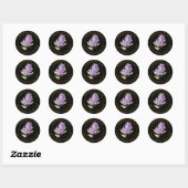 Lilac Modern Label Runder Aufkleber (Blatt)