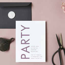 Lilac Modern Mauve Lila Namen Hochzeitsempfang Begleitkarte