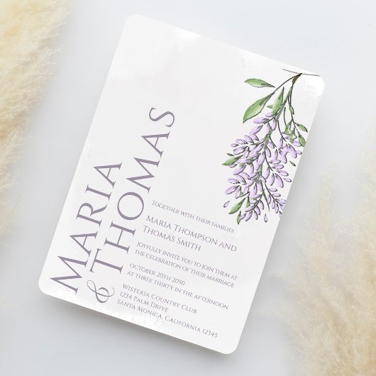 Lilac Moderne Elegante Watercolor Einladung