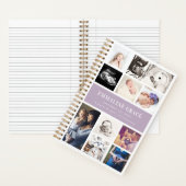 Lilac Moderne Galerie Zehn Kinderfotografie Collag Notizblock (Innen)