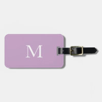 Lilac Monogram Initial Name Template Lila Weiß