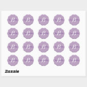 Lilac Monogram Wedding Umschlag Aufkleber Stickers (Blatt)