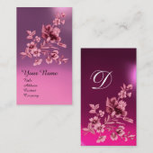 LILAC-MONOGRAMM FÜR LILA BLUME VISITENKARTE (Vorne/Hinten)